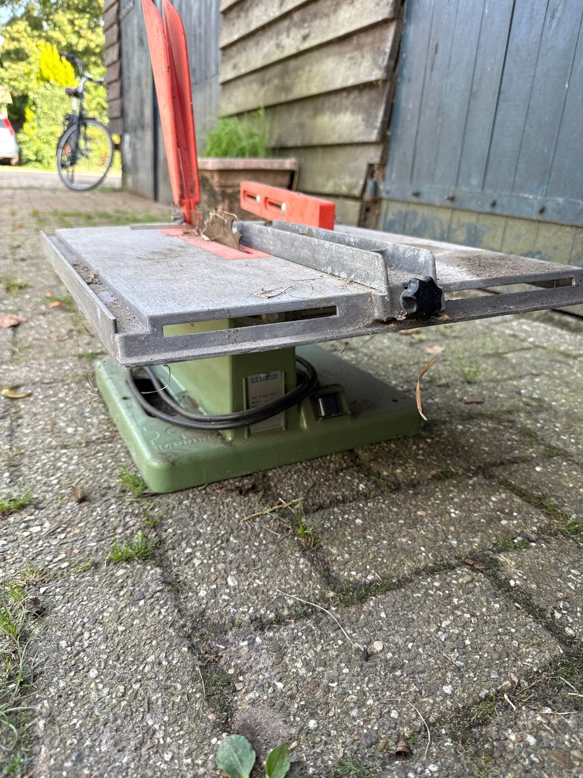 Hanning Zaagtafel TK 200 - 070 - Werkt nog goed, Gebruikt, Cirkelzaag, 600 tot 1200 watt, Ophalen of Verzenden