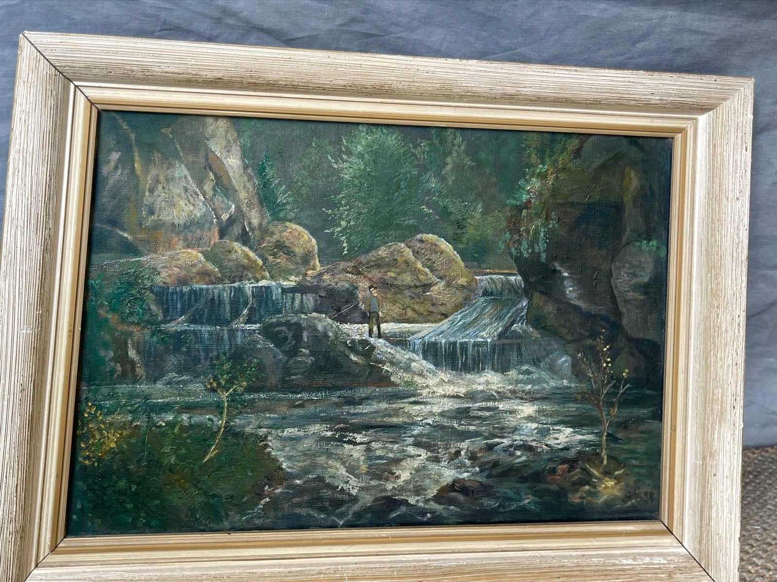 Olieverfschilderij Anna Gjerlow - Edmundsklamm (1889), Antiek en Kunst, Kunst | Schilderijen | Klassiek, Ophalen of Verzenden
