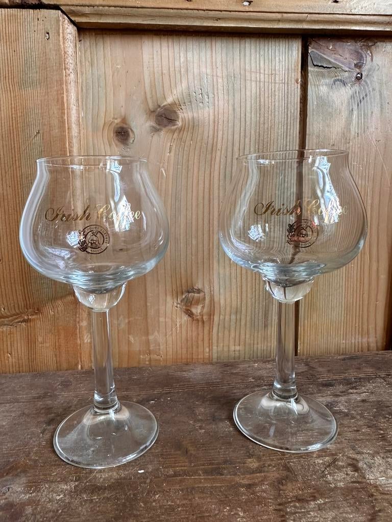 Vintage Douwe Egberts Irish Coffee glazen (set van 2), Ophalen of Verzenden, Zo goed als nieuw, Overige typen