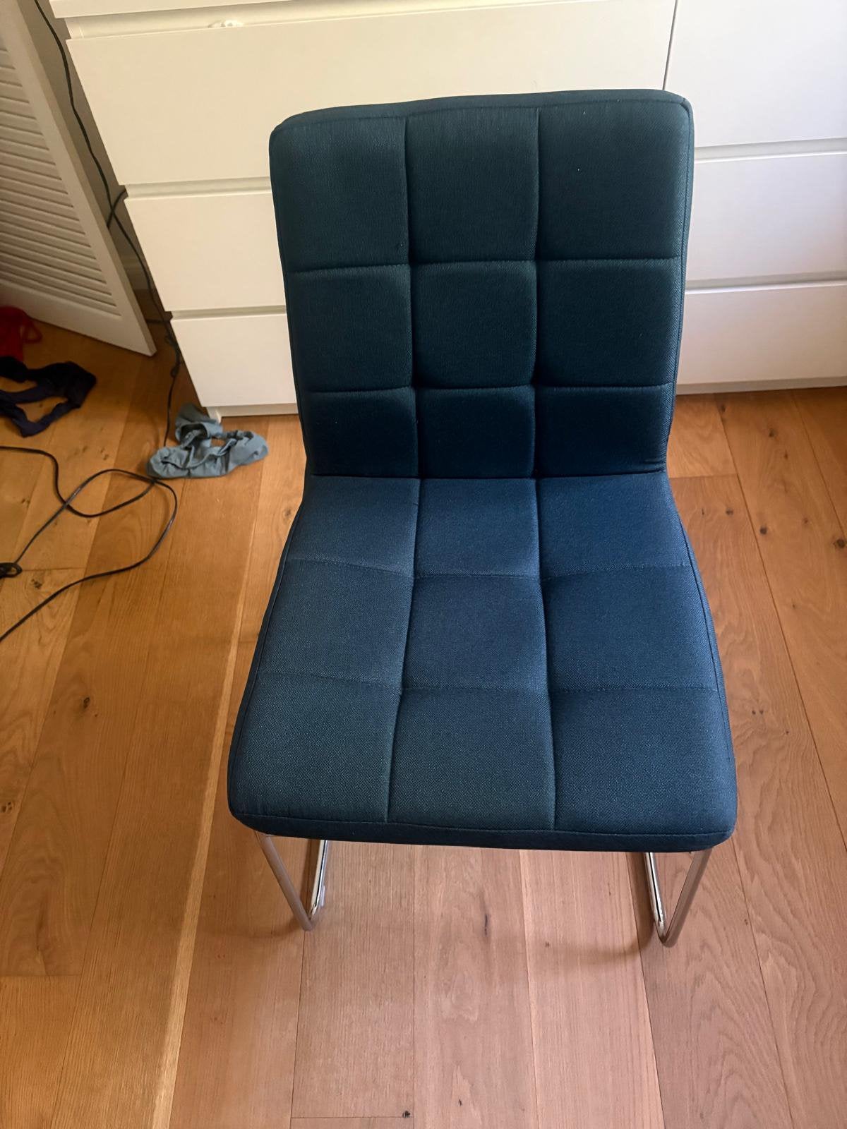 Stoel blauwe stof, Huis en Inrichting, Stoelen, Ophalen, Gebruikt, Blauw, Eén
