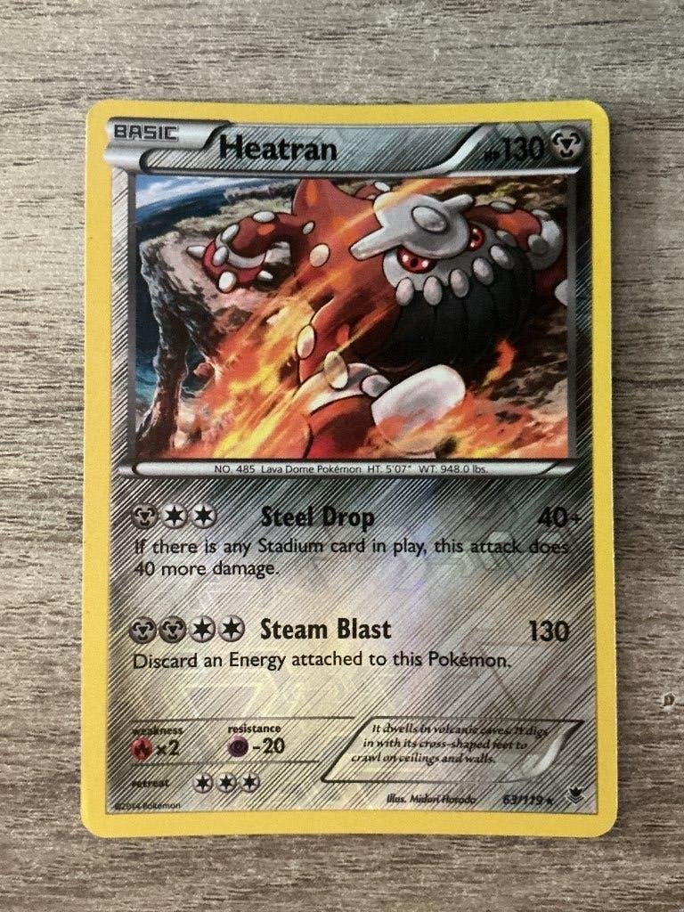 Heatran Pokémon Kaart - Basic - 130 HP, Ophalen of Verzenden, Gebruikt, Losse kaart