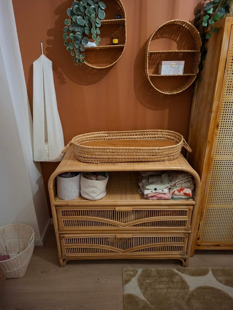 Maisons du Monde Borneo Commode lade kast Rotan, Kinderen en Baby's, Minder dan 50 cm, Commode, Ophalen, Minder dan 90 cm