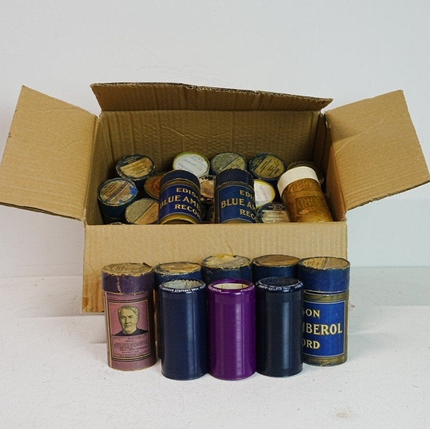 Antieke Edison Blue Amberol Records en cilinders, Antiek en Kunst, Ophalen of Verzenden
