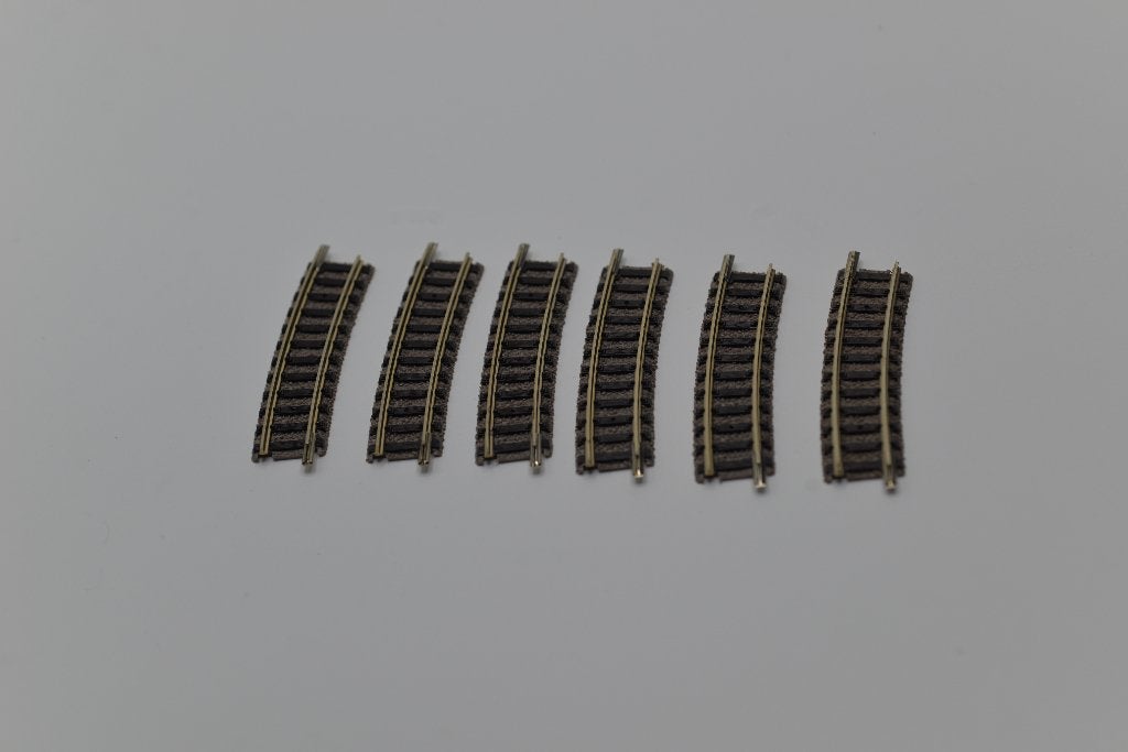 6X Fleischmann 9127 korte bochtjes N-spoor, -, -, Rails, Ophalen of Verzenden