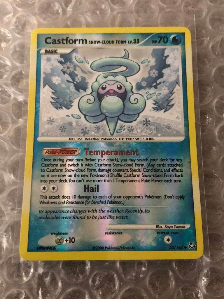 Castform Snow-Cloud Form 50/146 Uncommon Reverse Holo, Ophalen of Verzenden, Nieuw, Losse kaart, Foil