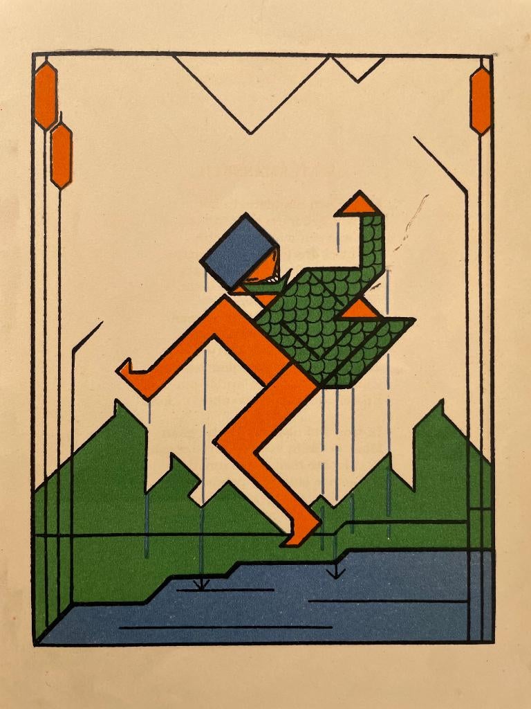 Lou Loeber, Gouden Vlinders, originele litho uit 1927. Nr.8, Antiek en Kunst, Ophalen of Verzenden