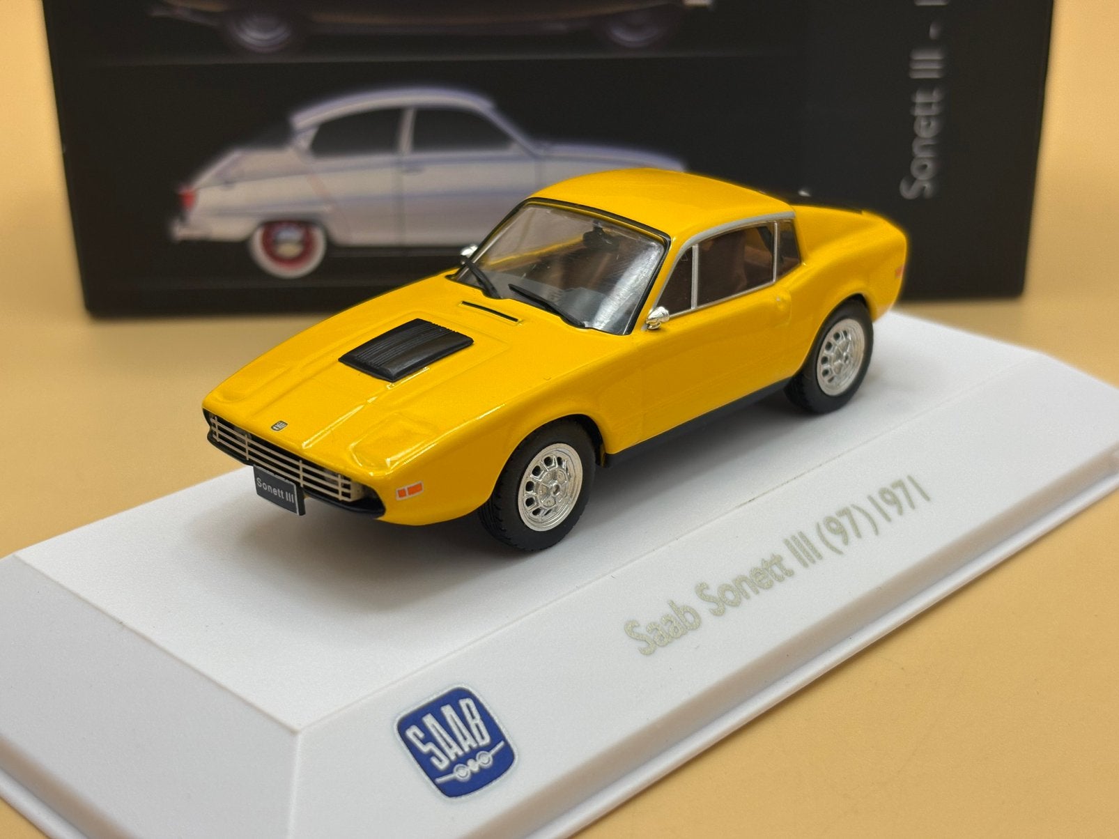 Saab Sonett III 1971 1:43 Saab Collection, Hobby en Vrije tijd, Ophalen of Verzenden, Nieuw, Auto, Overige merken