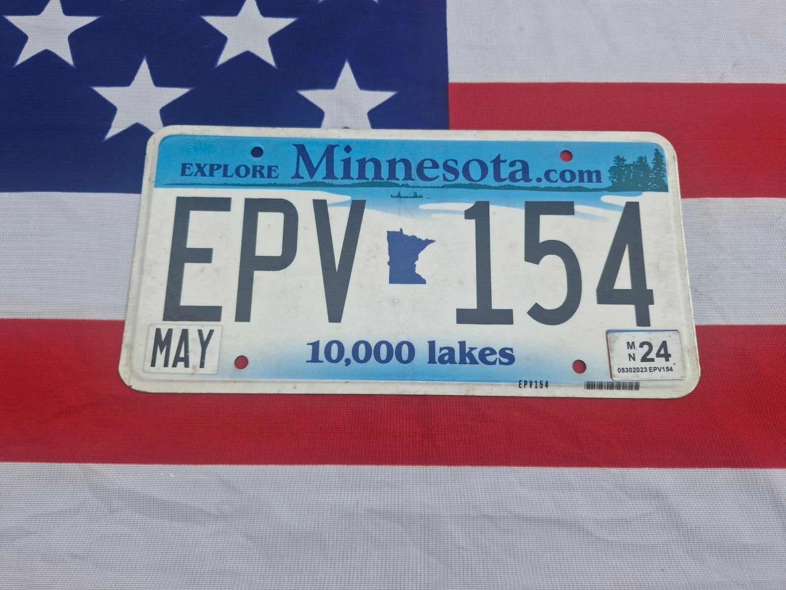 Kentekenplaat Minnesota USA Nummerplaat nummerbord License V, Ophalen of Verzenden, Gebruikt, Auto's