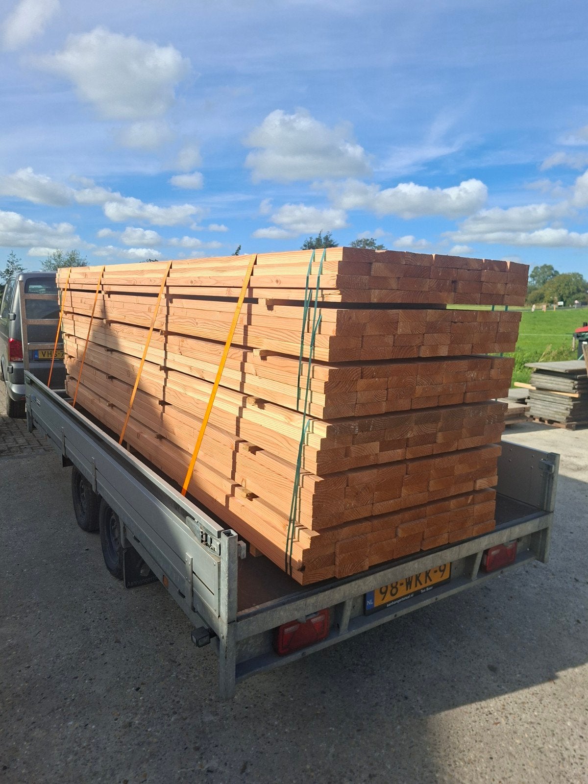 Douglas balken 44x144 geschaafd, 4m, Tuin en Terras, Ophalen of Verzenden