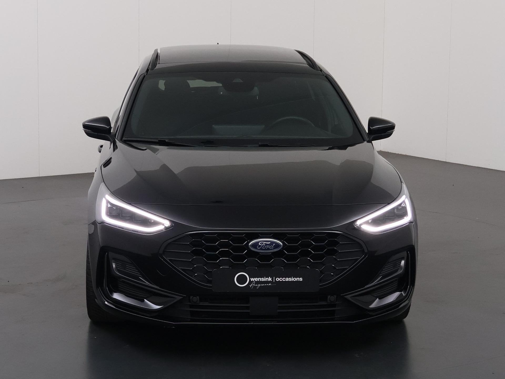 Ford Focus 1.0 EcoBoost Hybrid ST Line X | Trekhaak Afneemba, Auto's, Ford, Stof, Gebruikt, Automatische klimaatregeling, Zwart
