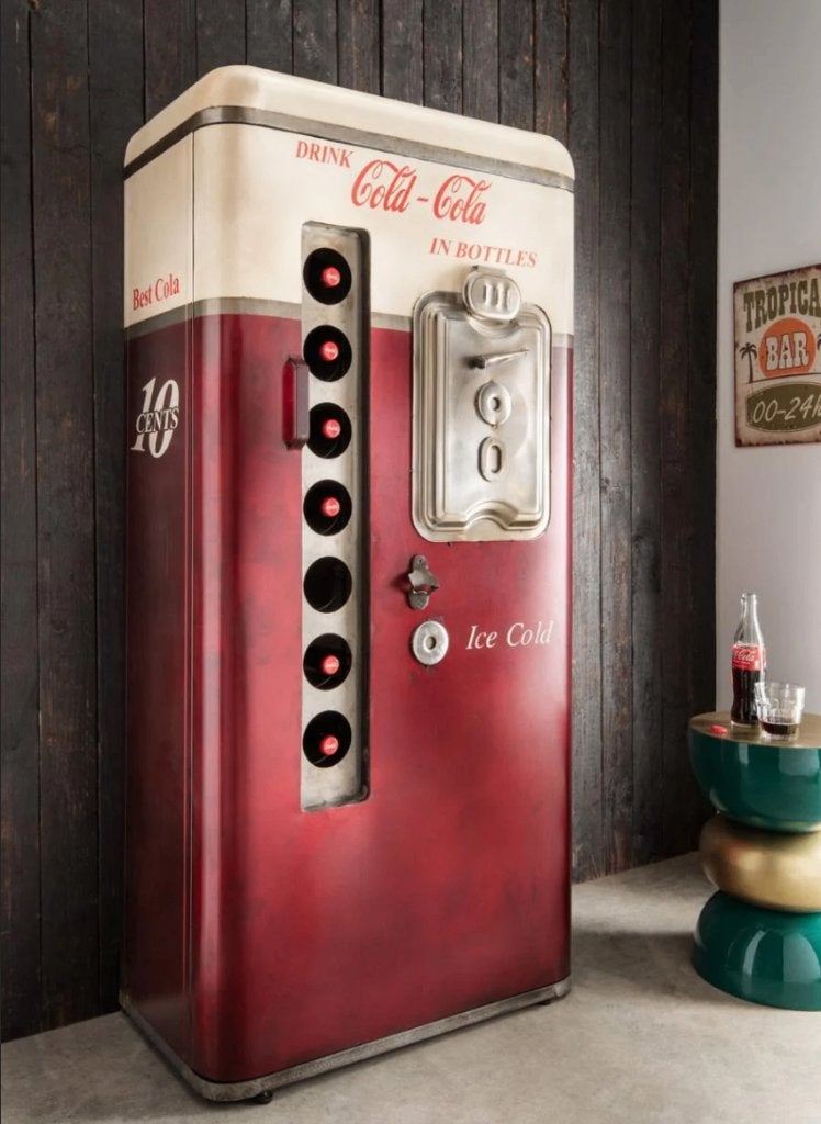 Opbergkast Cold Cola Vending Machine, Ophalen, Vintage, 50 tot 100 cm, Zo goed als nieuw