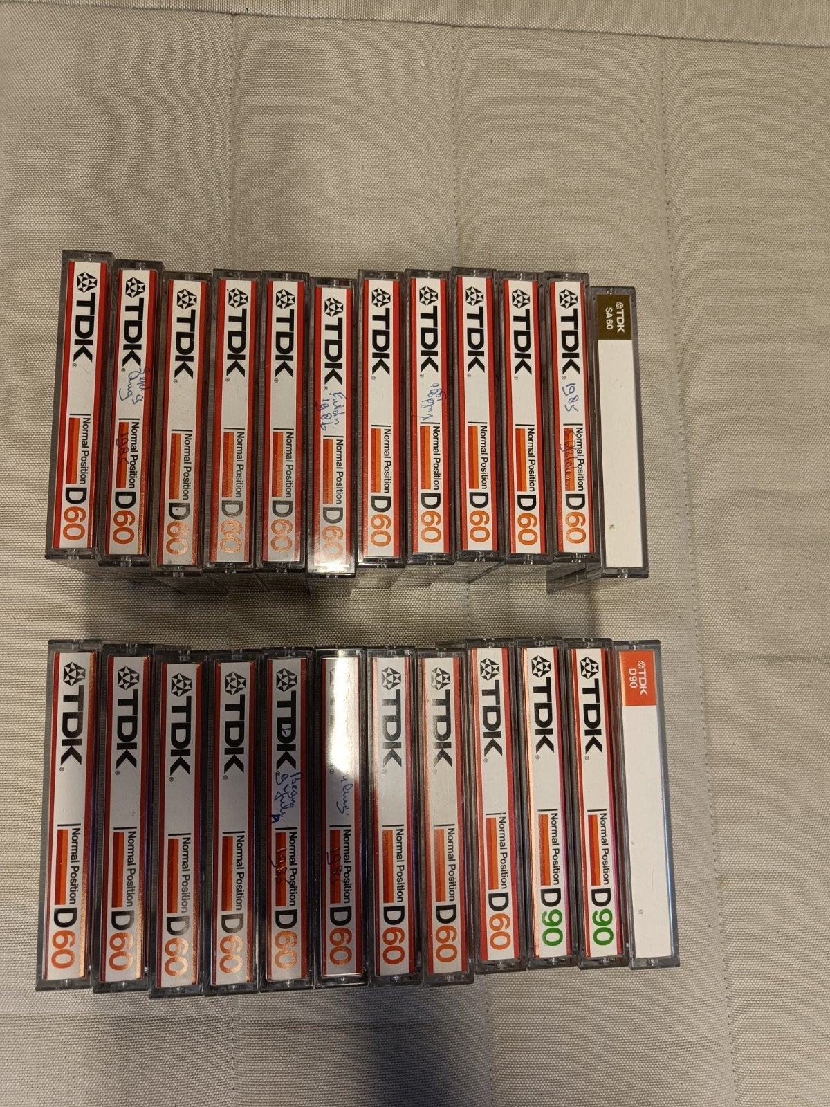 24 TDK cassettebandjes (21x 60min, 3x 90min) - Gebruikt, Ophalen of Verzenden, Gebruikt, 2 t/m 25 bandjes, Voorbespeeld