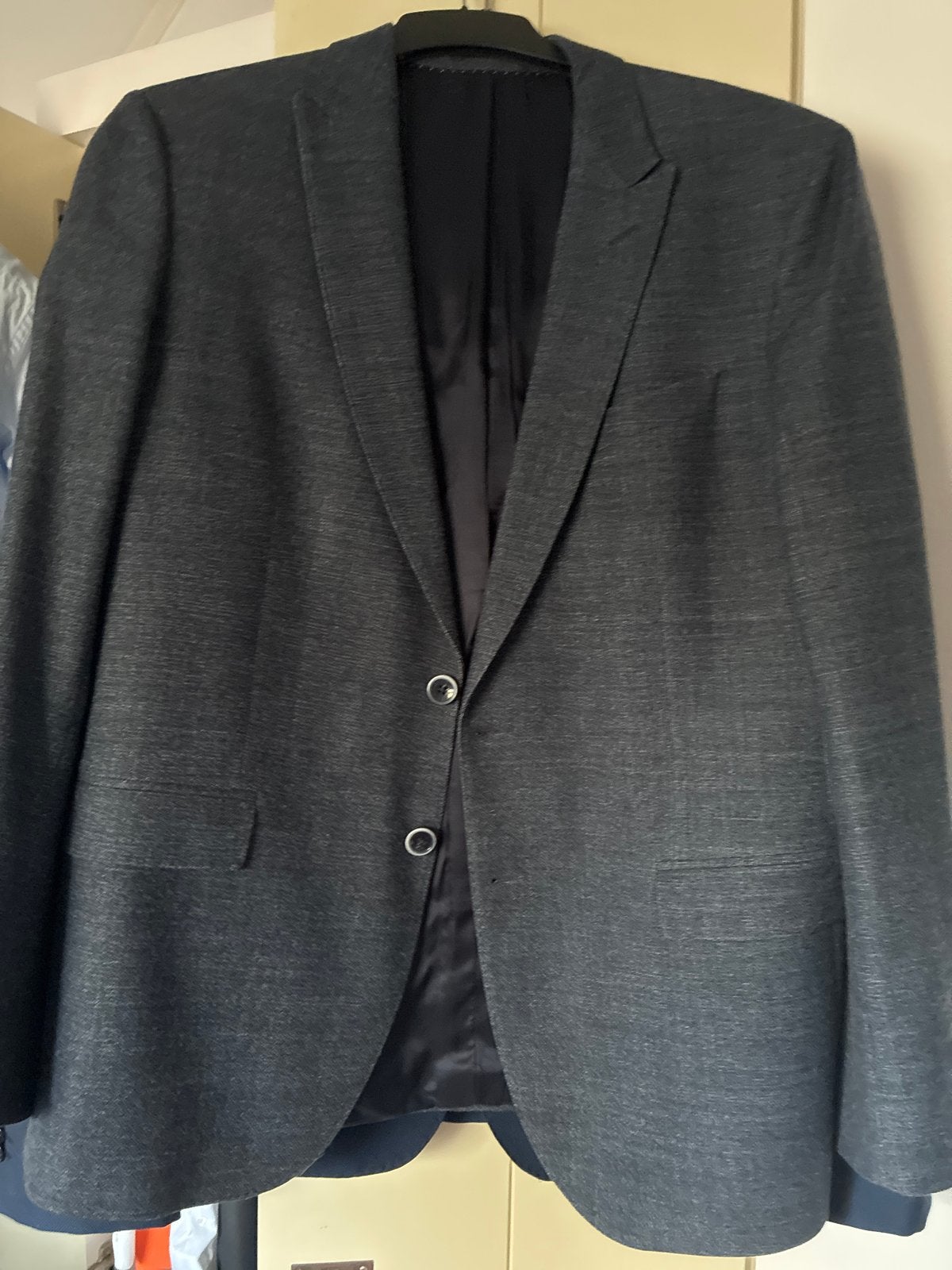 Middenblauw colbertjasje - Jac Hensen Modern Fit, Ophalen, Zo goed als nieuw, Overige maten, Blauw