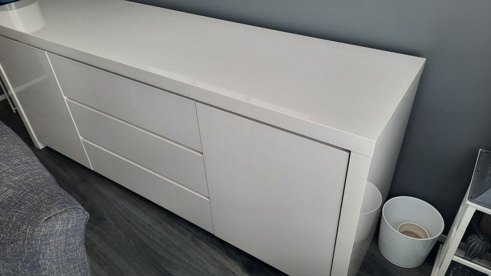 Zijlstra Hoogglans Wit Dressoir Ladekast, Ophalen, Gebruikt, 150 tot 200 cm, 3 of 4 laden