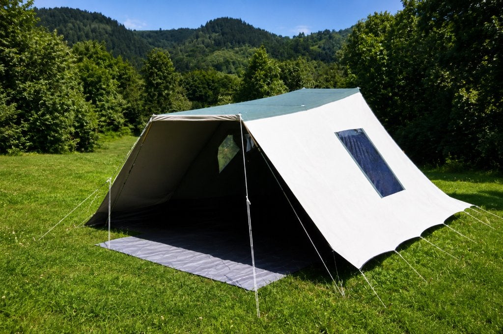 Pyramide tent met vaste kuip, Caravans en Kamperen, Ophalen, Gebruikt, Tot en met 4