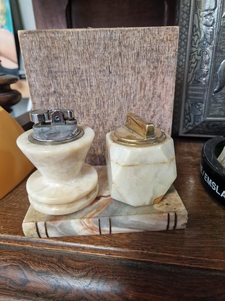 Vintage onyx marmeren tafelaanstekers, Ophalen