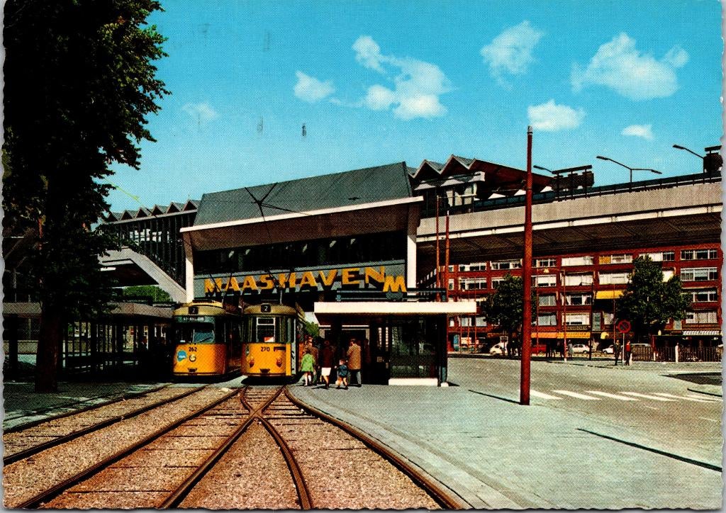 Metrostation Maashaven - Rotterdam (1972), Verzenden, 1960 tot 1980, Gelopen, Zuid-Holland
