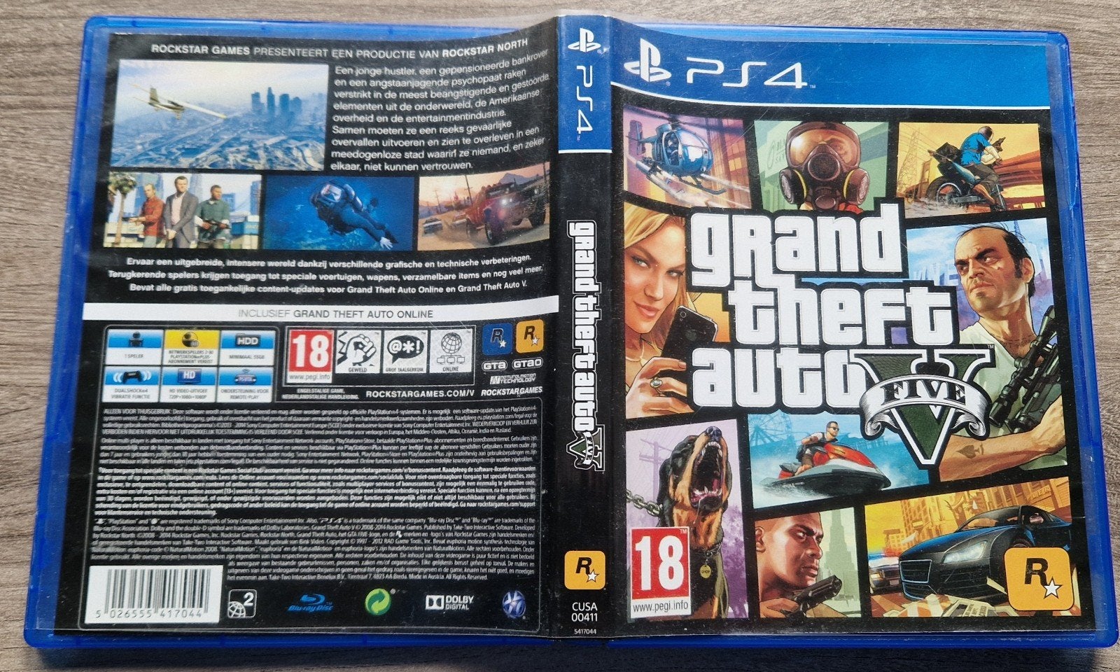 Grand Theft Auto V (GTA 5) PS4 - Inclusief GTA Online, Avontuur en Actie, Online, Vanaf 18 jaar, 1 speler