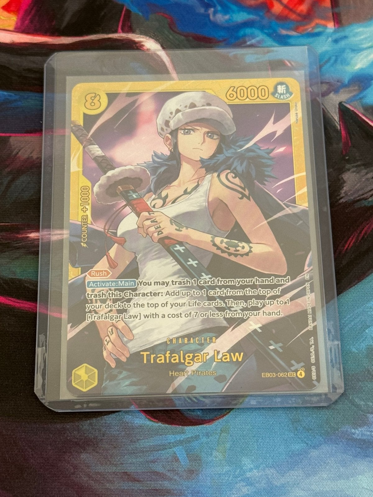 Trafalgar Law EB03-062 SEC One Piece Card Engels NM, Ophalen of Verzenden, Zo goed als nieuw