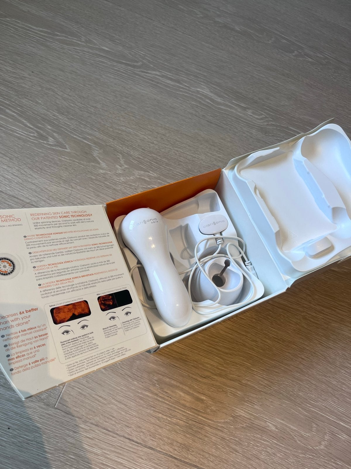 Clarisonic Aria Geavanceerde Sonische Gezichtsreiniging, Ophalen of Verzenden, Zo goed als nieuw, Overige typen