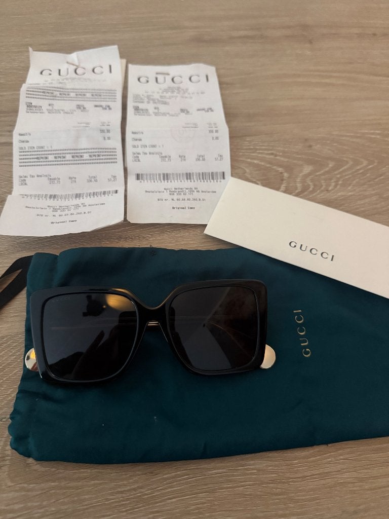 Gucci zonnebril, Sieraden, Tassen en Uiterlijk, Overige merken, Zwart, Ophalen of Verzenden, Zo goed als nieuw