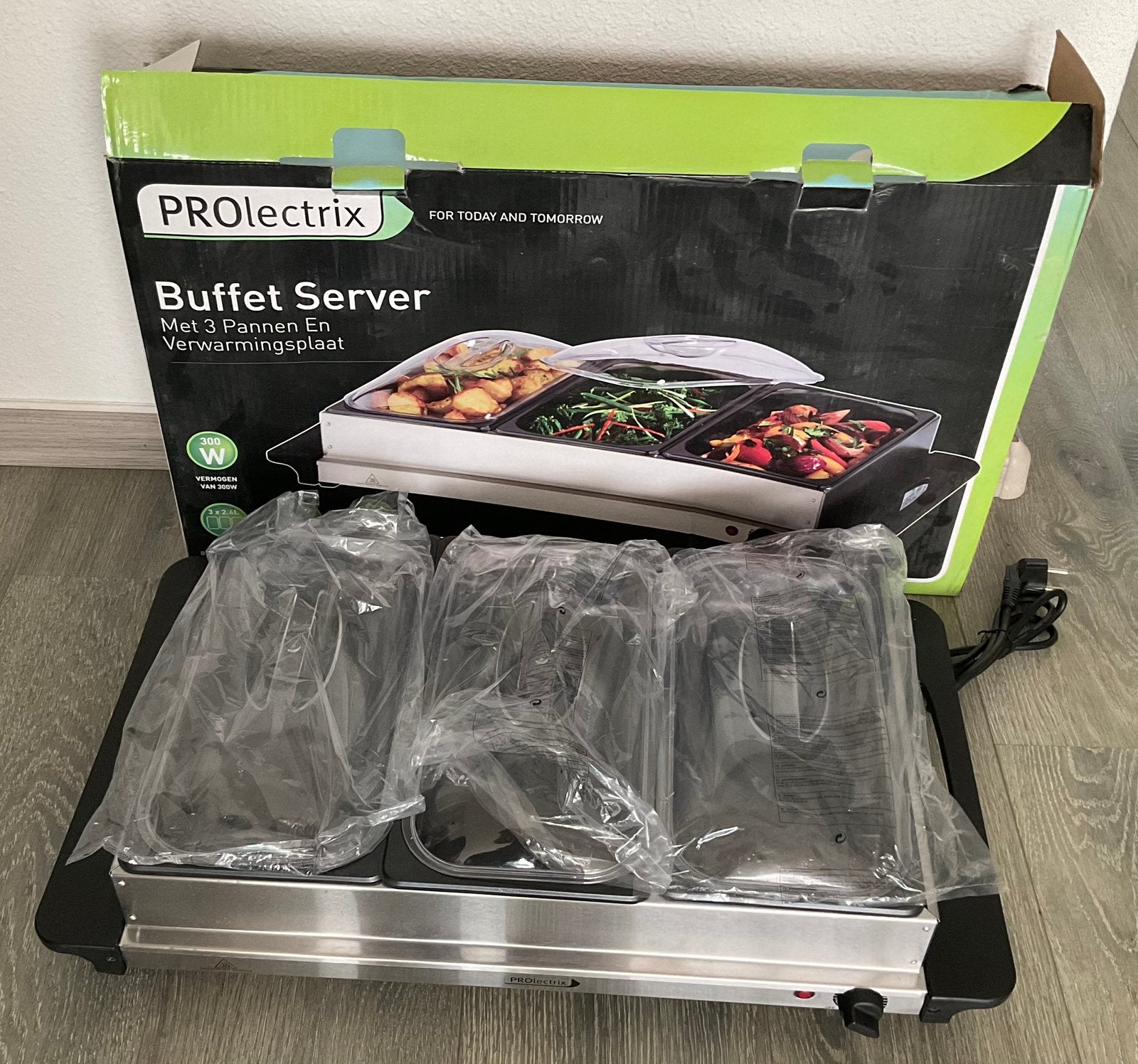 Nieuw in doos: Prolectrix buffet server, warmhoudplaat, Ophalen of Verzenden, Vaatwasmachinebestendig, Nieuw