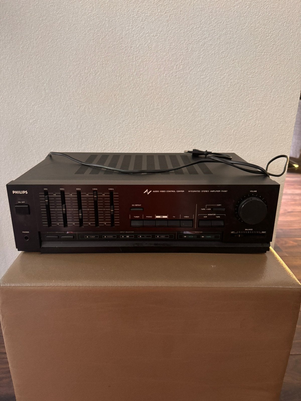 Philips FA567 Vintage Stereo Versterker HiFi met Equalizer, Ophalen of Verzenden, Zo goed als nieuw, Philips