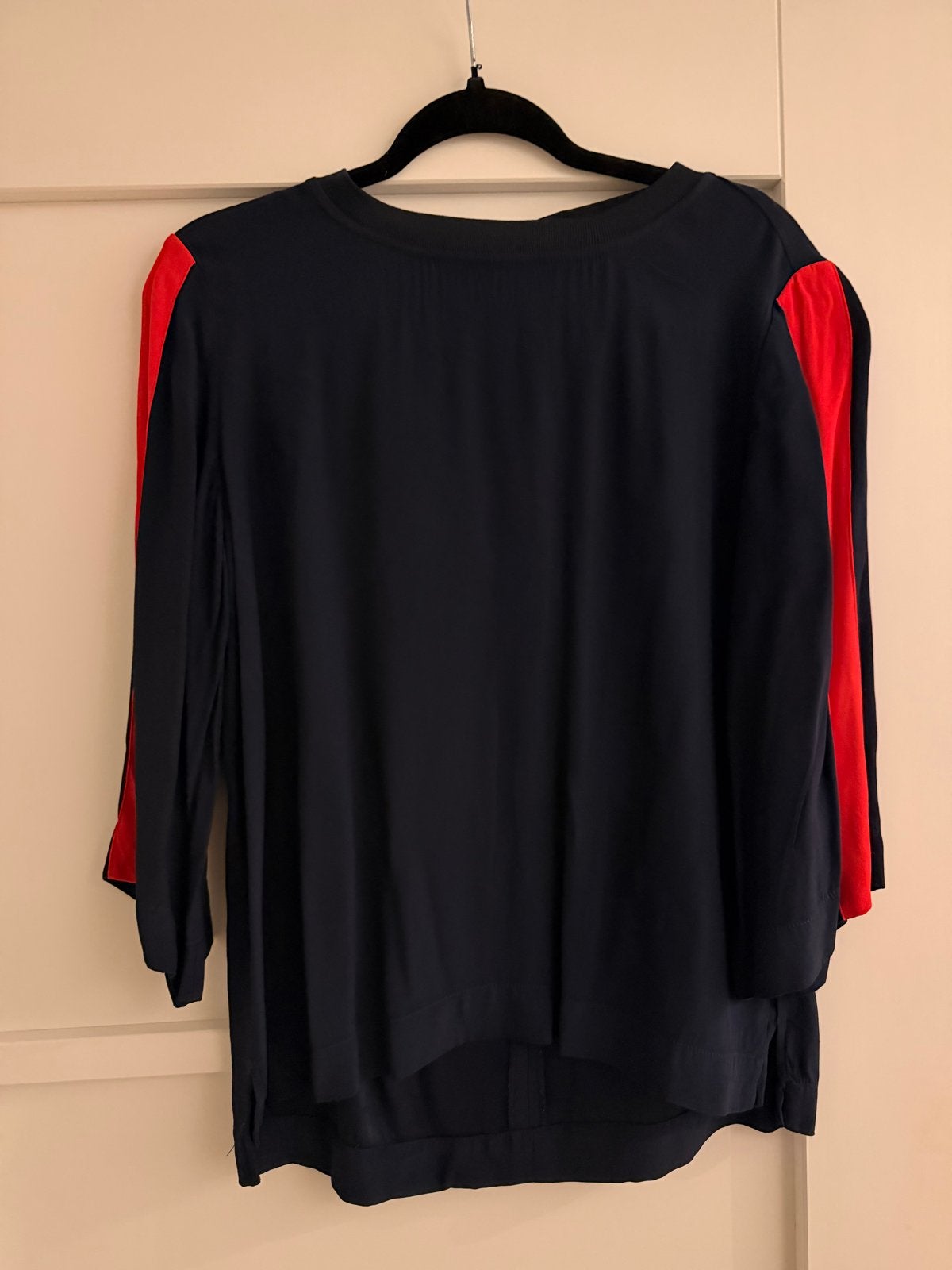 Second Female Charlotte Top - Donkerblauw met rode mouwen, Maat 38/40 (M), Blauw, Ophalen of Verzenden, Zo goed als nieuw