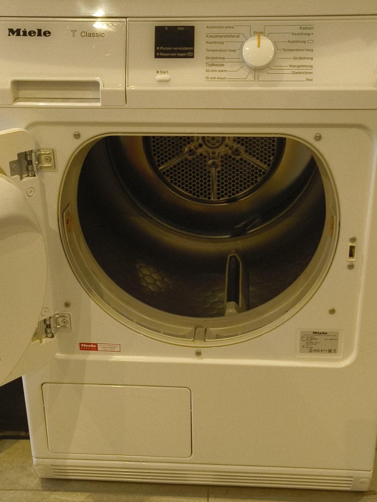 miele TDA150C condens droger, Ophalen, 6 tot 8 kg, Minder dan 85 cm, Anti-kreukfase