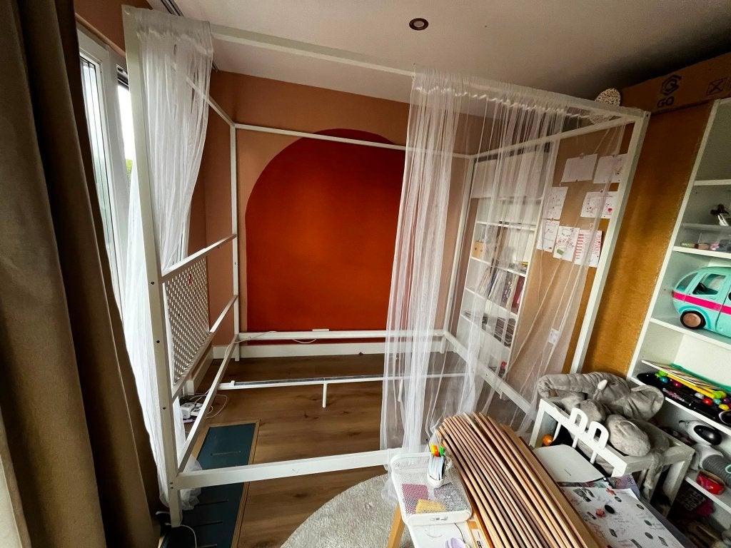 Hemelbed Vitarna 200 x 140 cm, Ophalen, Gebruikt, Wit, 140 cm
