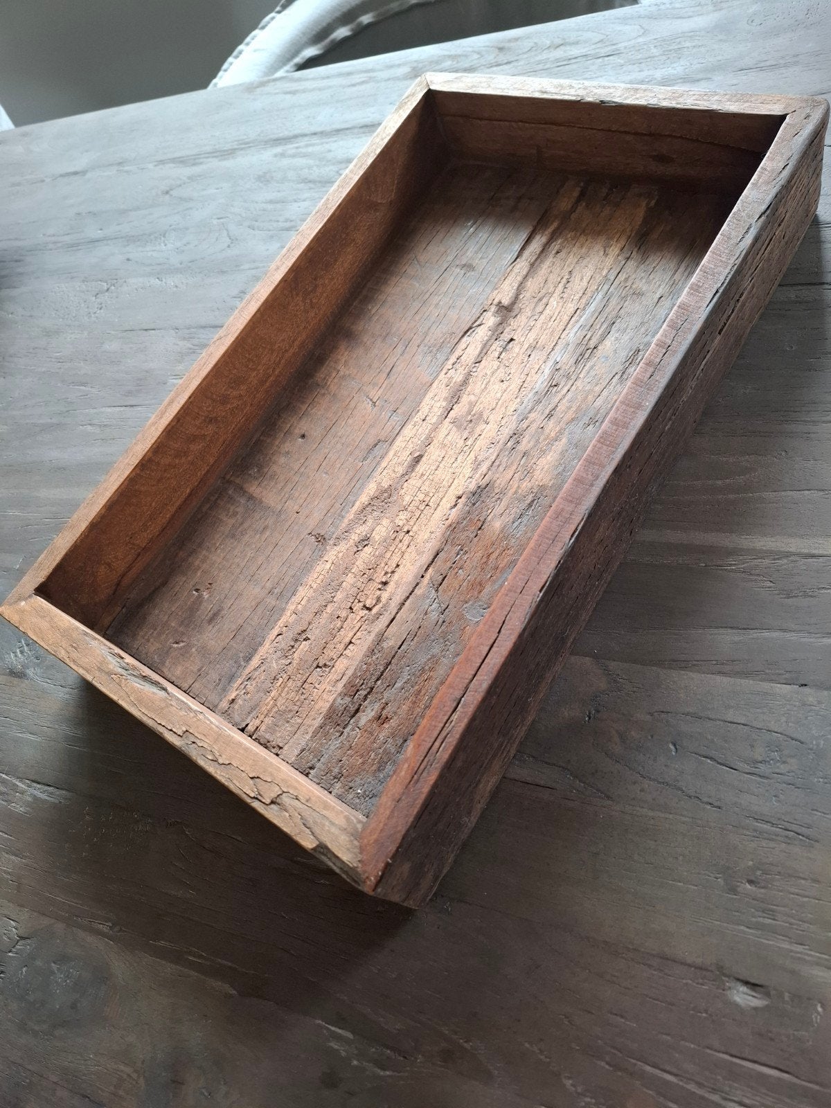 Landelijk dienblad, Huis en Inrichting, Ophalen, Zo goed als nieuw, Rechthoekig, Hout