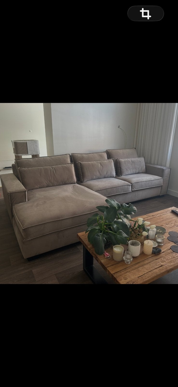Urban sofa hoekbank merano mer bijpassende hocker, Ophalen of Verzenden, Zo goed als nieuw, Stof, Modern landeliijk
