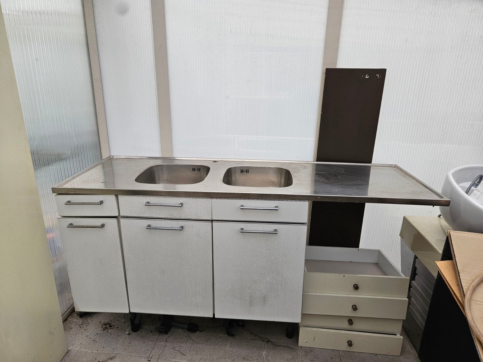 Witte keukenblok, Ophalen of Verzenden, Wit, Enkelwandige keuken