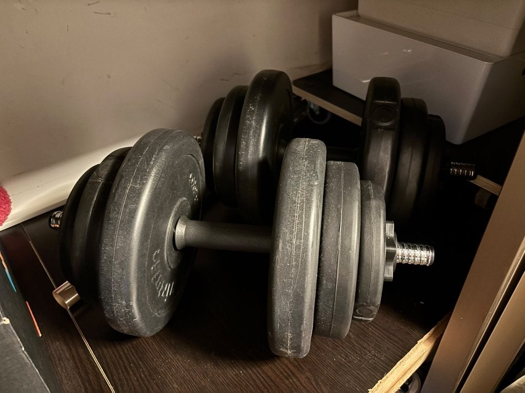 Verstelbare Dumbells - 12 KG, Ophalen, Zo goed als nieuw, Dumbbell
