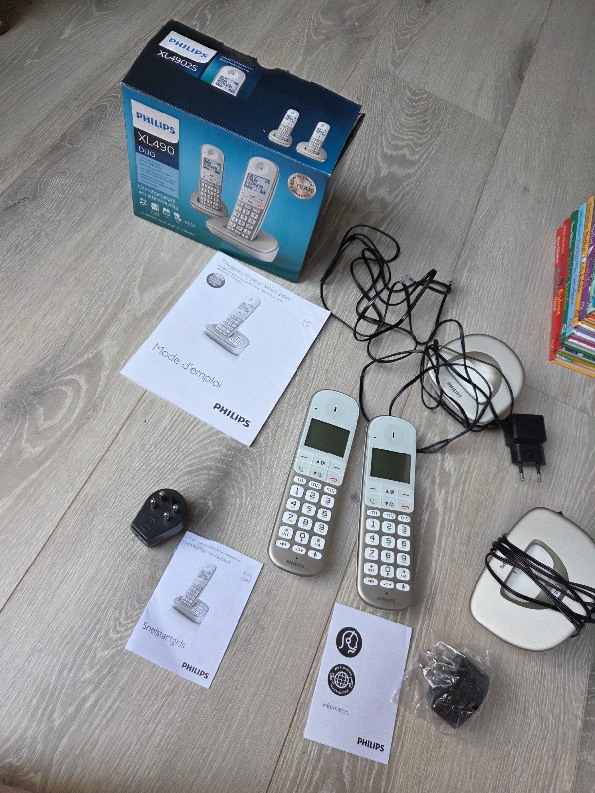 Philips XL490 Duo - Telefoon set, Telecommunicatie, Ophalen of Verzenden, Zo goed als nieuw, 2 handsets