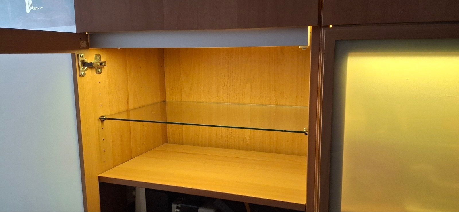 2 x Verlichting voor Ikea Besta kast + glazen plank, Ophalen, Gebruikt