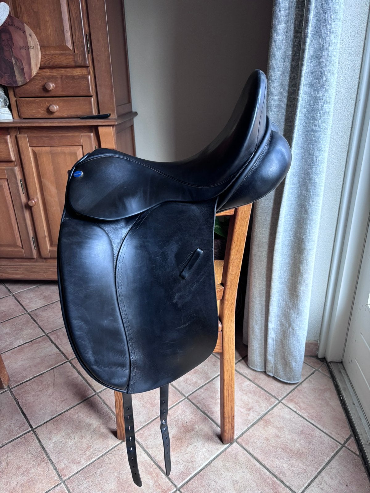 Euroriding Diamant Dressuurzadel 17,5 inch, Ophalen, Zo goed als nieuw, Dressuur