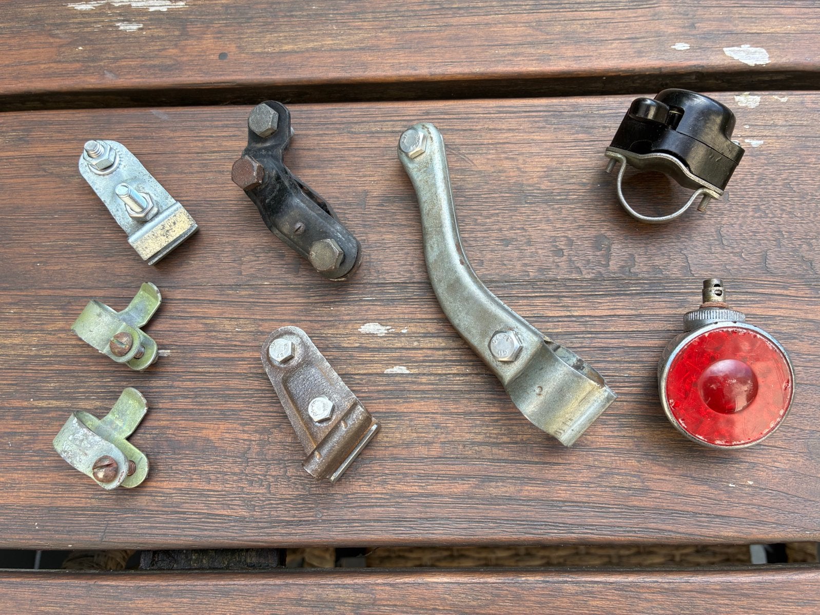 Lot van antieke fietsonderdelen, Toerfiets, Gebruikt, Overige typen, Staal