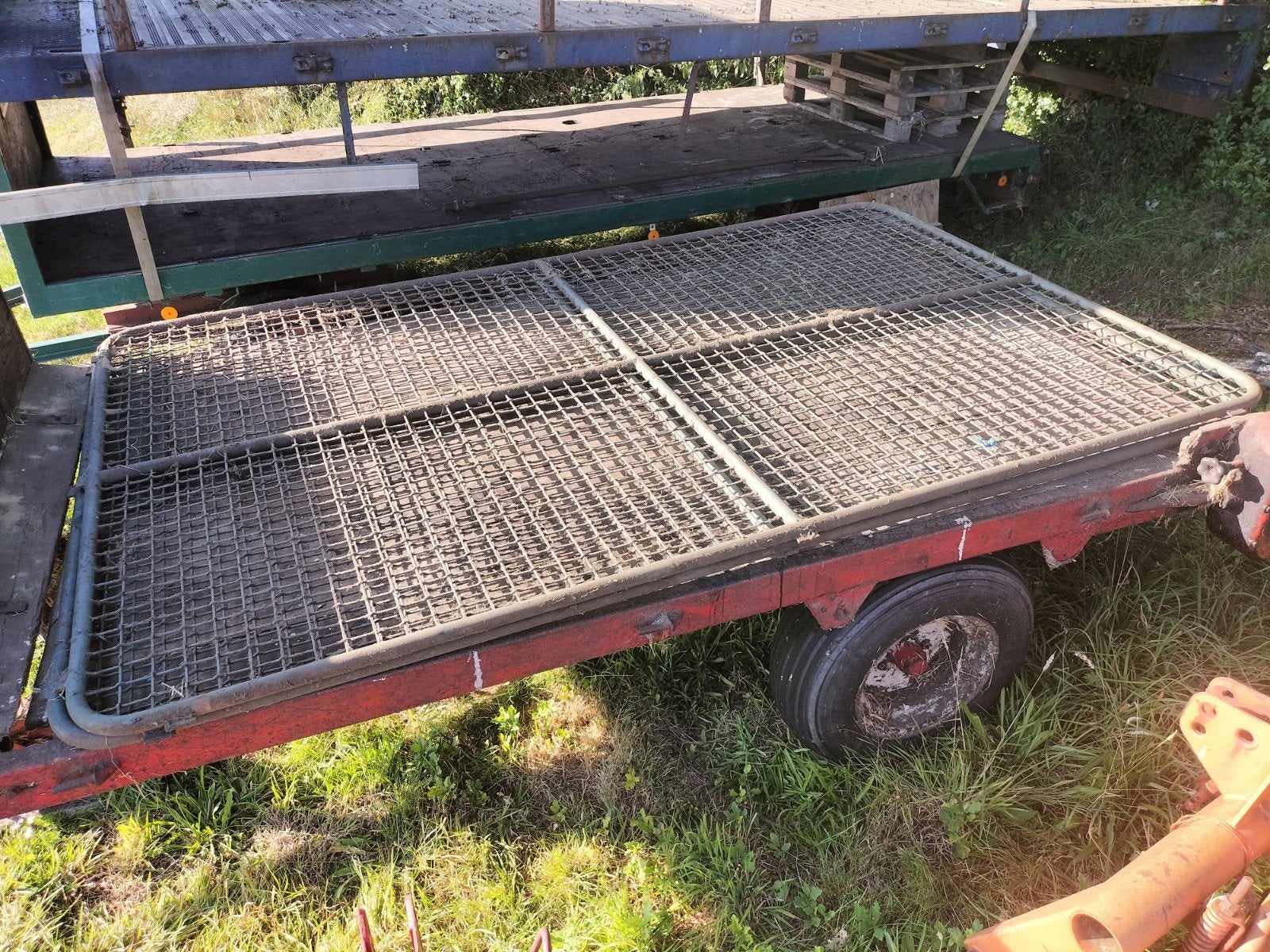 2x groot hek en deur hekwerk, Tuin en Terras, Ophalen, IJzer