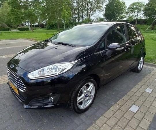Ford Fiësta 1.0 74KW/100PK 5D 2014 Zwart, Voorwielaandrijving, Stof, 40 €/maand, Zwart