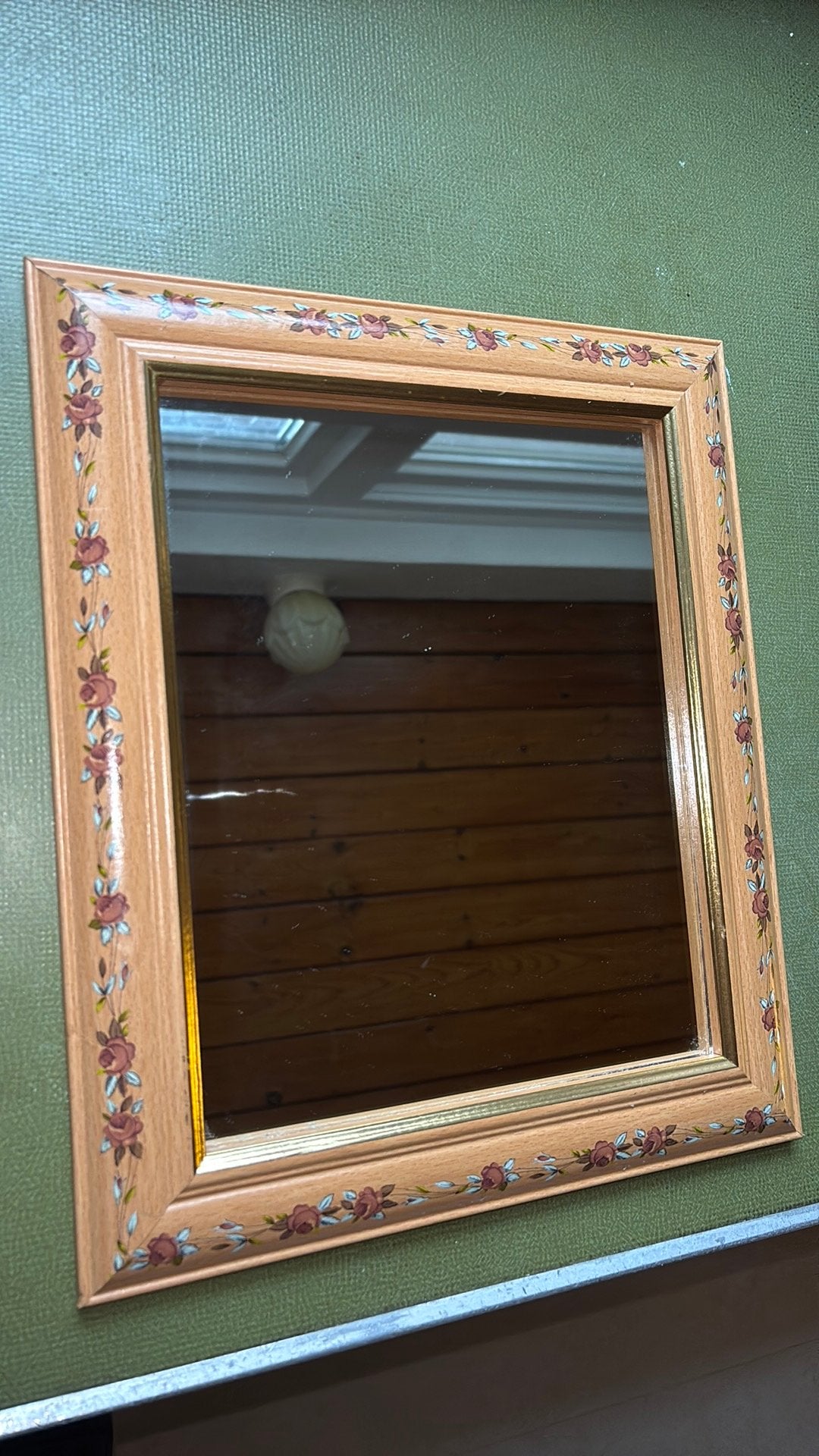 Vintage spiegel, Minder dan 50 cm, Ophalen of Verzenden, Zo goed als nieuw, Minder dan 100 cm
