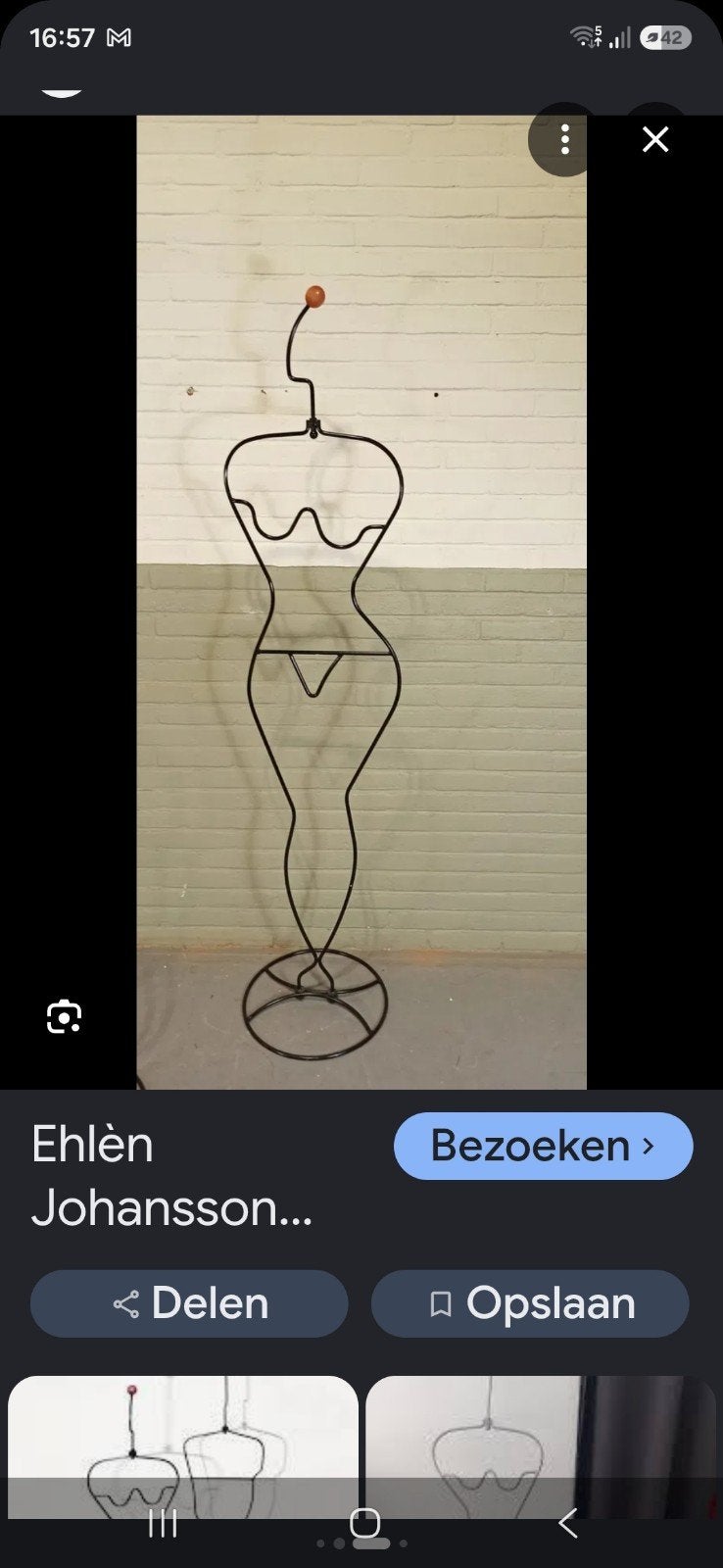 ikea dress gril Ehlèn johonsson, Gebruikt, Ophalen of Verzenden, Metaal, Staande kapstok