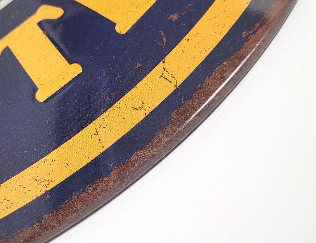 Goodyear Tire Sales relief rond reclamebord van metaal deco, Ophalen of Verzenden, Nieuw, Auto's