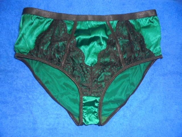 satijn slipje (kan ook voor de heren), Verzenden, Groen, Slip