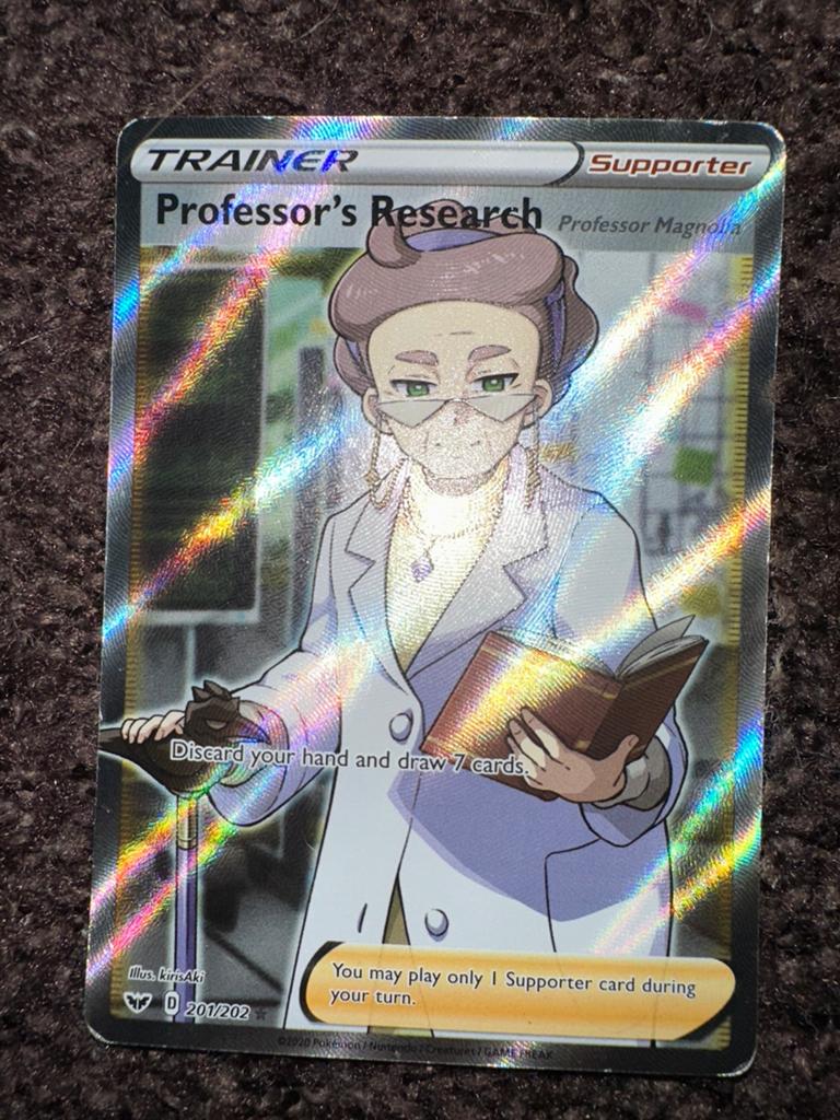 Professor’s Research Pokémon Kaart, Ophalen of Verzenden, Gebruikt, Losse kaart