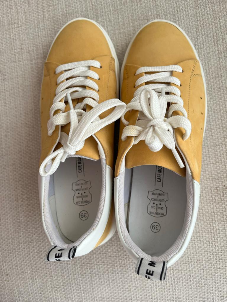 Gele sneakers van Cafe Moda, maat 39, Ophalen of Verzenden, Zo goed als nieuw, Geel, Sneakers of Gympen