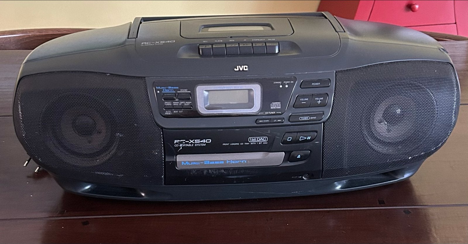 JVC RC-X540 CD Portable System - Boombox met Cassettedeck, Ophalen, Gebruikt, Draagbaar, Cassettedeck