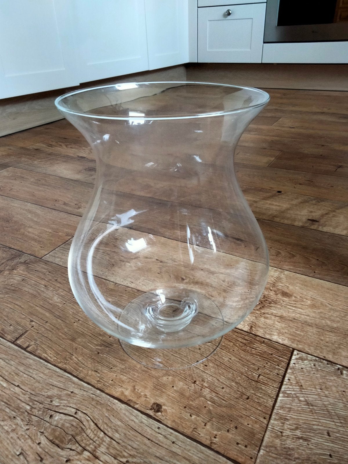 Grote glazen vaas/windlicht, Ophalen, Overige kleuren, 50 tot 75 cm, Glas