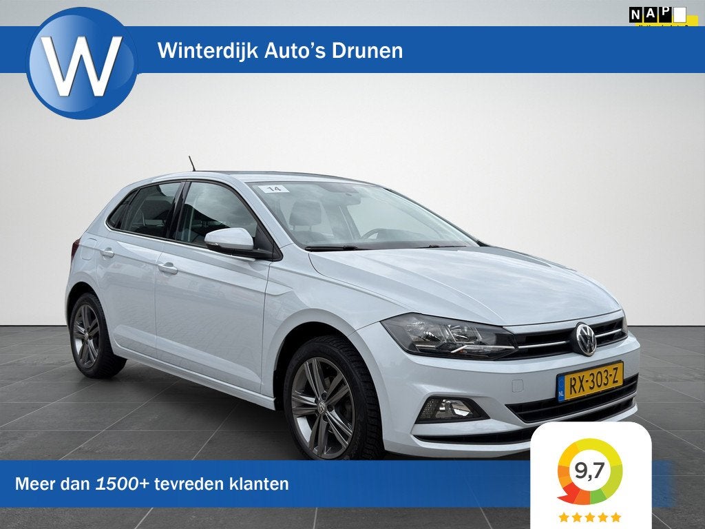 Volkswagen Polo 1.0 TSI Comfortline Airco|Cruise|Carplay|NAP, Auto's, Voorwielaandrijving, Euro 6, Start-stop-systeem, Wit