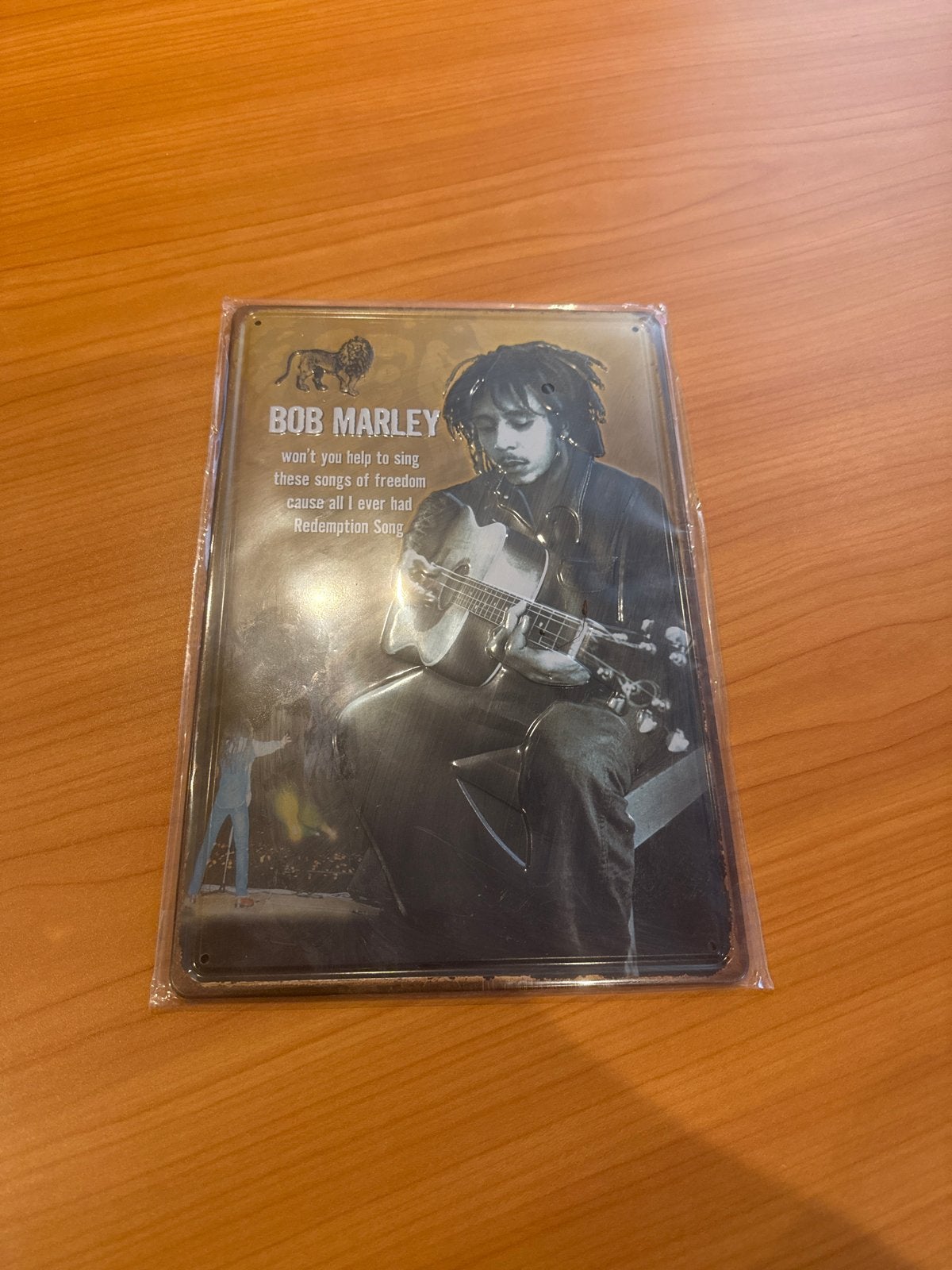 Bob Marley Metalen Plaat - Redemption Song, Vintage, Meerkleurig, Verzenden, Nieuw